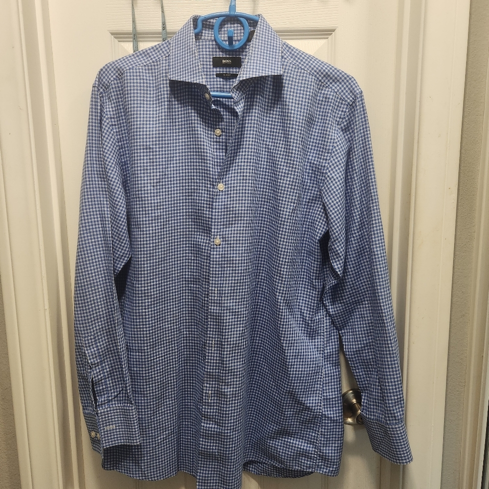 Boss slim fit shirt size 16 neck